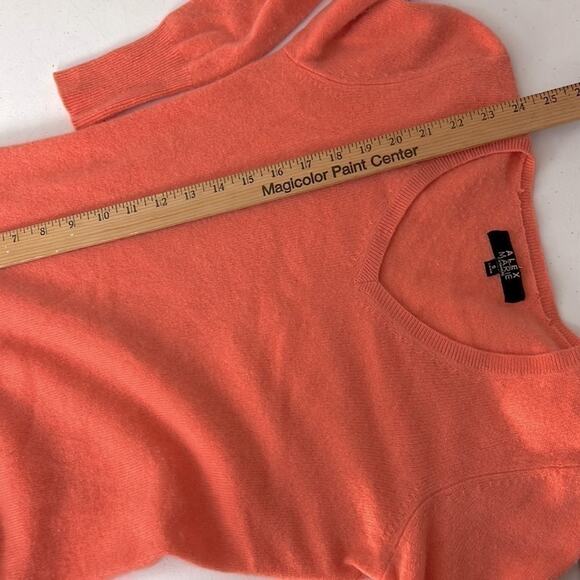 Alex Marie coral orange cashmere v-neck pullover sweater size small - Picture 6 of 7